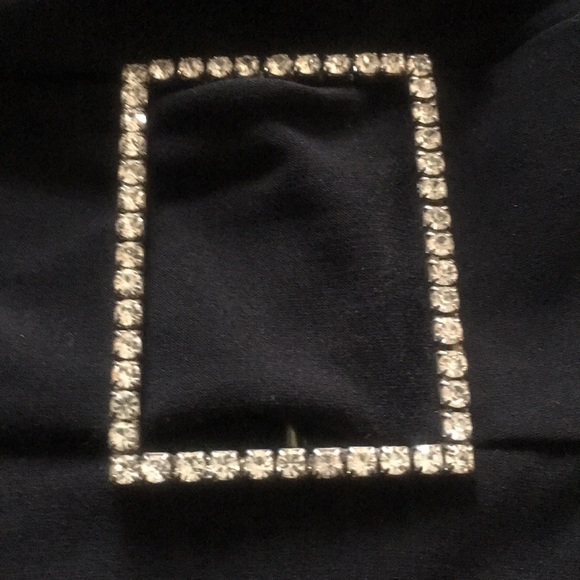 XOXO Black Tube Top Rhinestone Buckle - Picture 2 of 4
